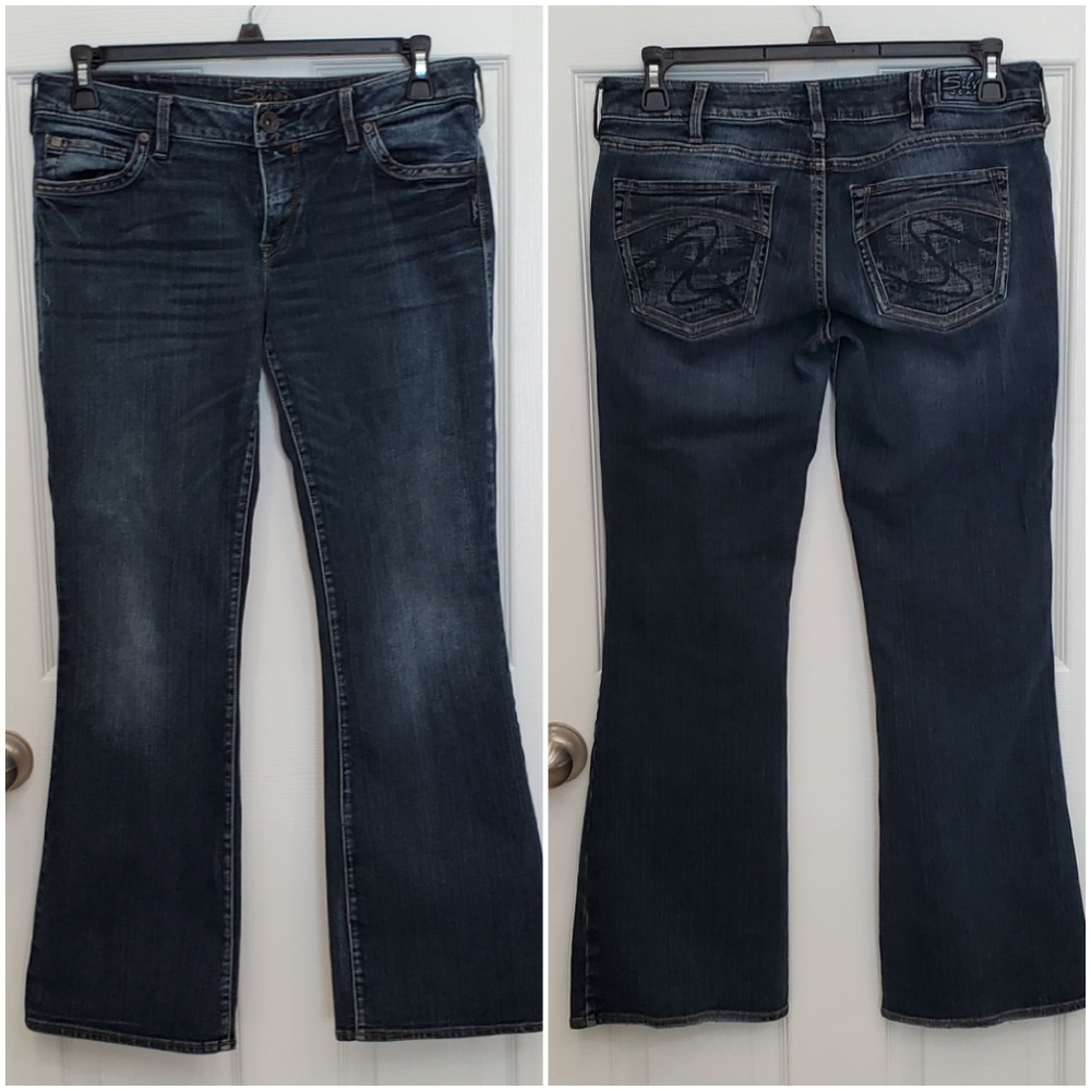 Silver Aiko Bootcut Denim Jeans Size 31x31